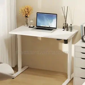 Office Desk:120cm Height-Adjustable Worktop With Steel Frame