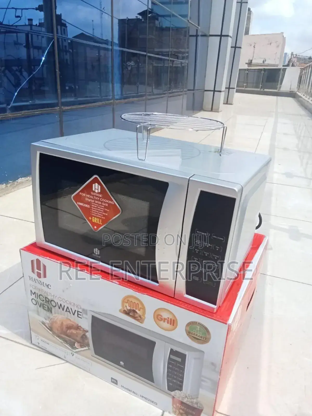 Silver Hanmac 20l Digital Plus Grill Microwave