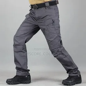 Men Executive Grey Water Resistant Tactical Pants