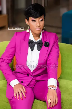 Ladies Pink Trouser Suit