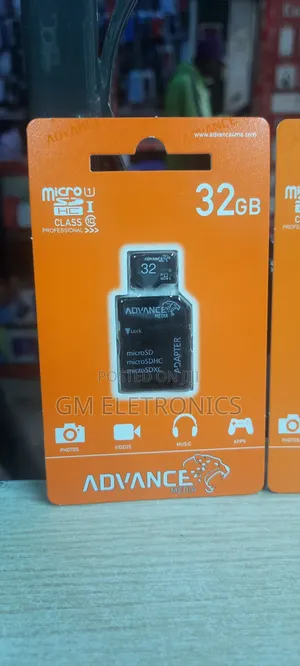 32g Micro Sd + Adapter Card Available.