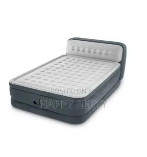 Intex Dura Beam Airbed , Electric Pump And Plush Headboard