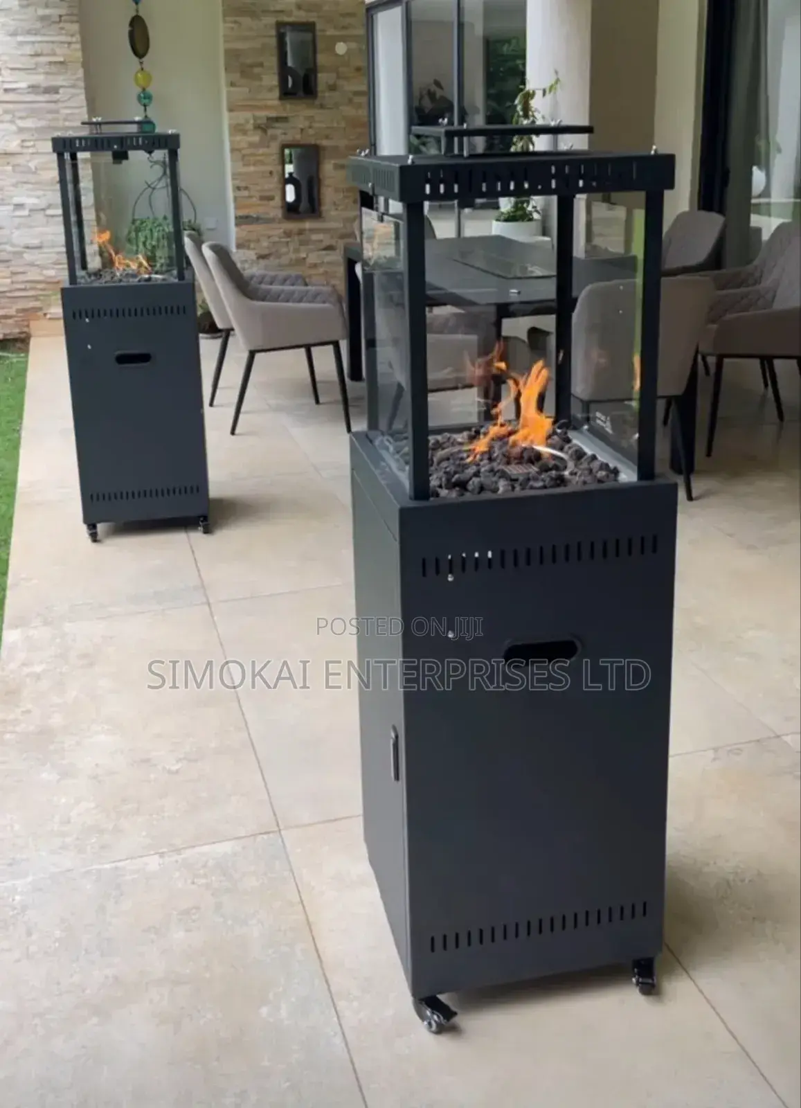 Short Stand Patio Heater - Fire Pit