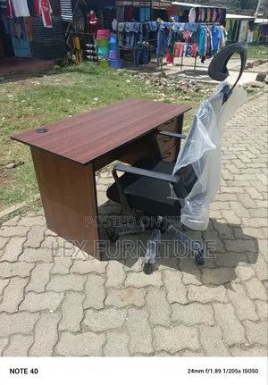 Quality Office Chair Plus Grey Dark Table