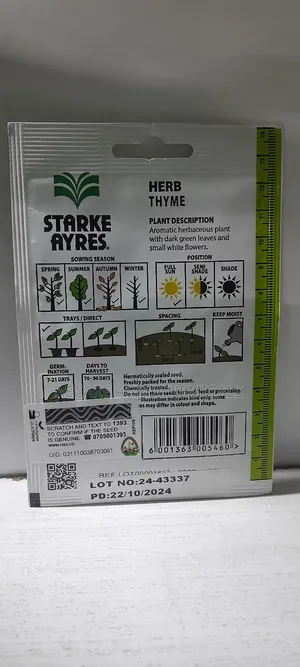 Thyme Herb Seeds 0.5grams (Stayke Ayres)