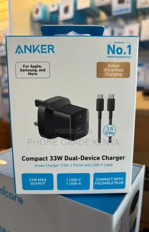 Anker 323 33w Dual Port Charger With Usb Cable