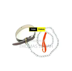 Genuine Leather Collar and 1.2m Chain Leash