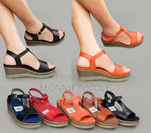 Classy. Ladies Leather .Wedges