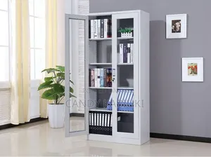 2 Door Filing Cabinet With Full Glass Doors