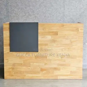 Office Furniture:1.8 Meter Reception Table With Natural Wood