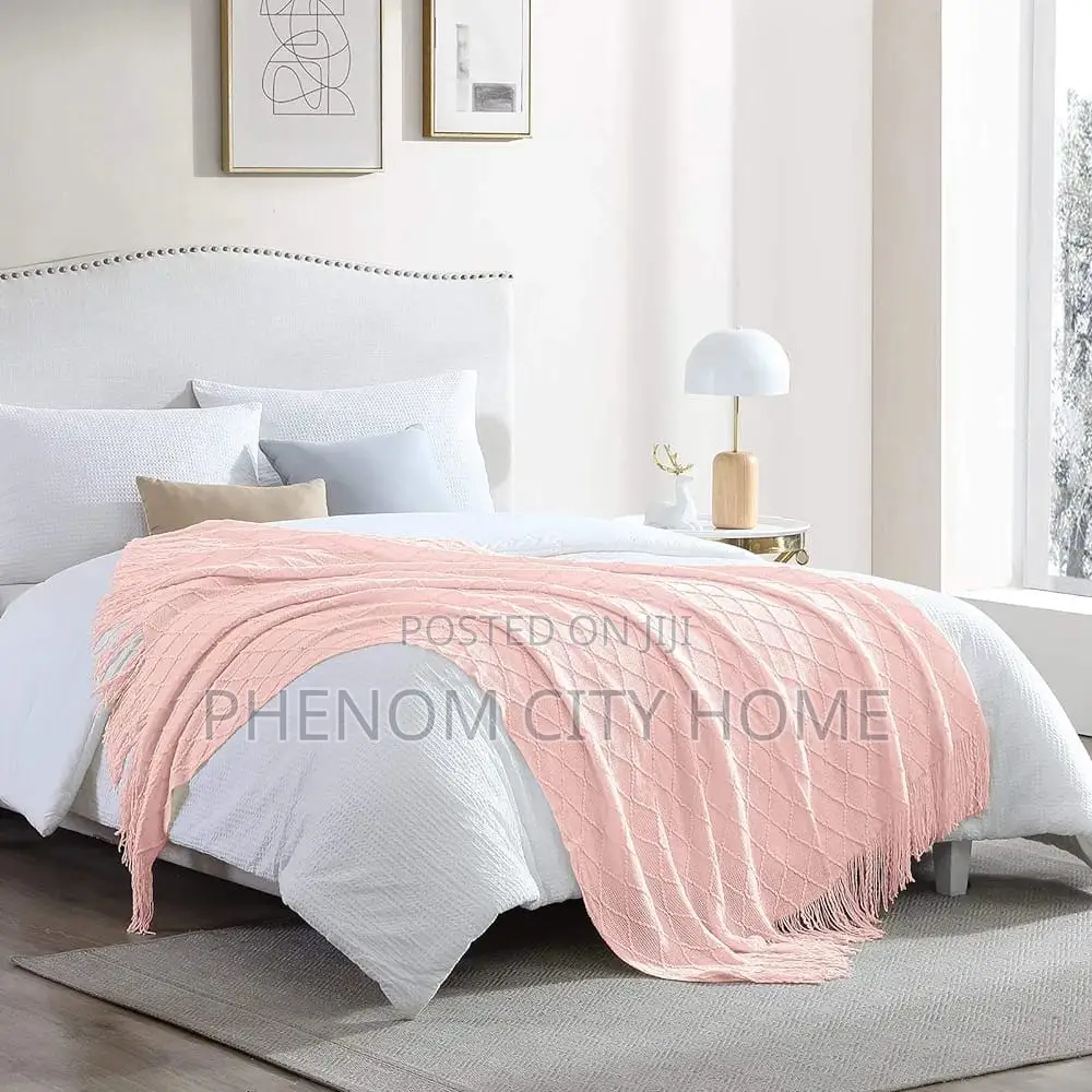 Quality Acrylic Cashmere Knitted Throw Blankets