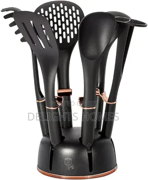 *Haus Roland Rotating Stand 7pc Silicone Kitchen Utensil