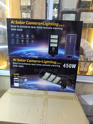 2in1 4g Cctv Cameras+450w Solar Streetlight