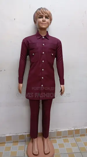 Maroon Boys Kaunda Suits