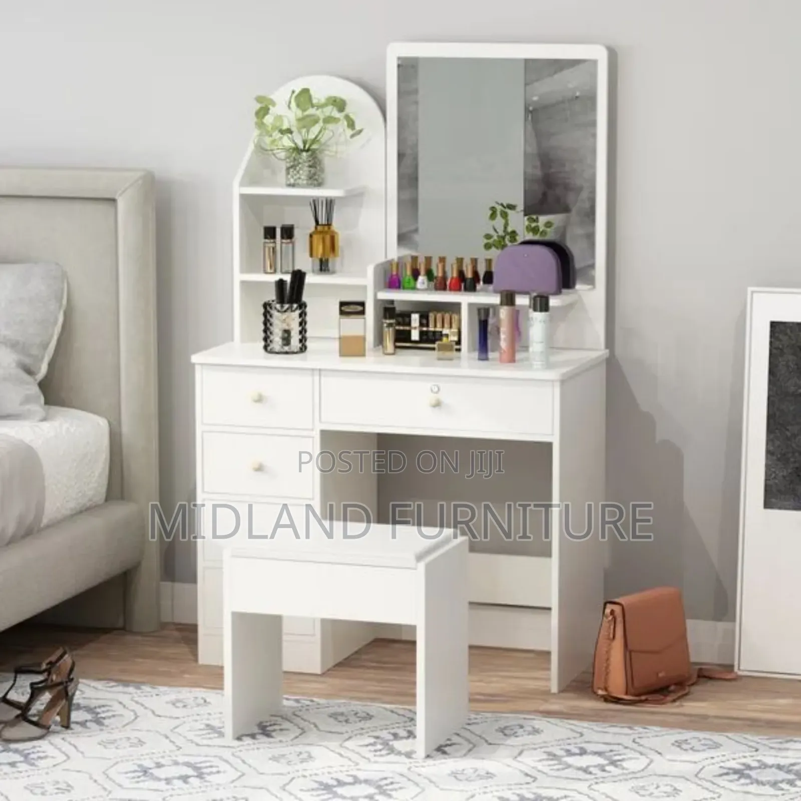Dressing Table Vanity With Stool