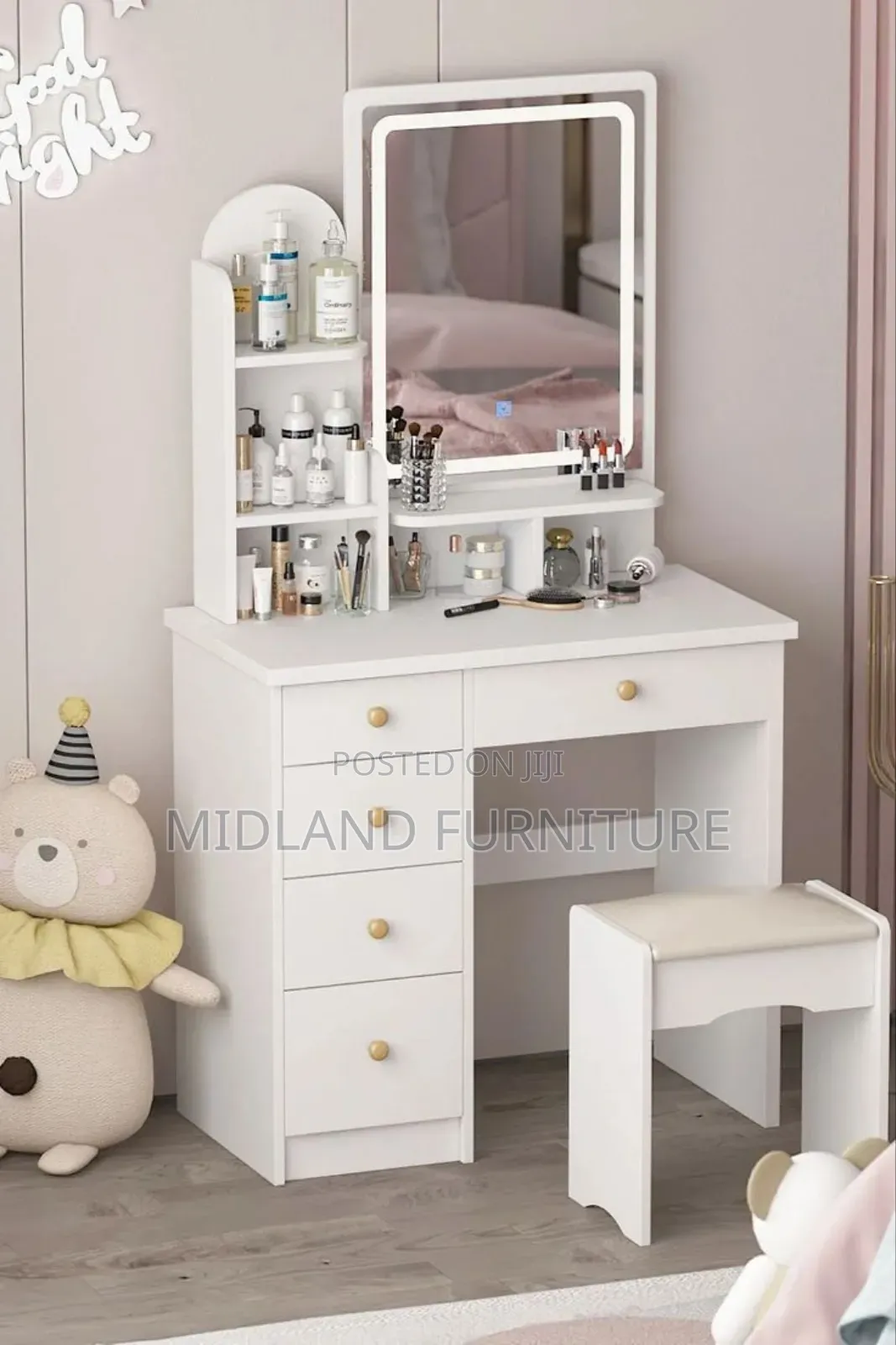 Dressing Table Vanity With Stool