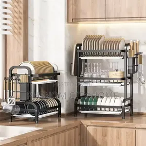 High Quality Carbon Steel Dish Rack 2 Tier