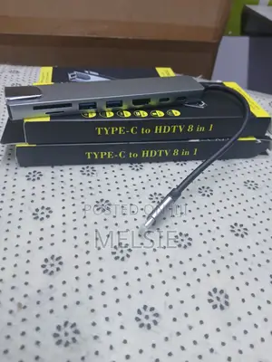 Type C Hub Multi Function Adapter 8 in 1 Gray