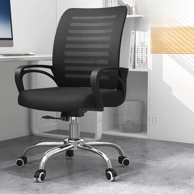 Office Chair: Ergonomically Designed Solid Back Mesh Chair