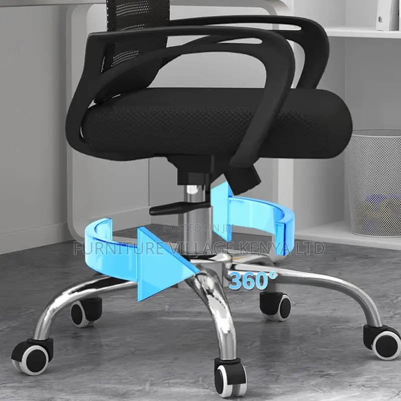 Office Chair: Ergonomically Designed Solid Back Mesh Chair