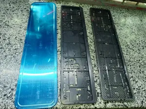 Number Plate Holders Black ,Carbon Fibre and Chrome.