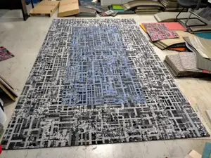 Blue/Grey Matrix Carpet Tiles