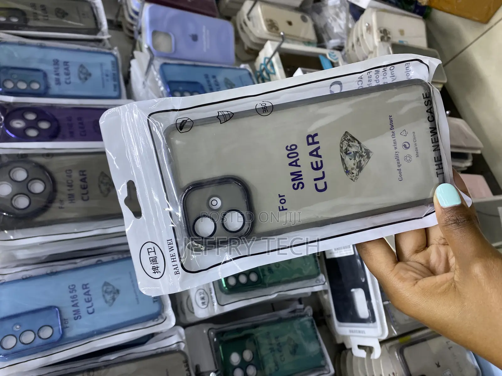 Smileray Samsung Galaxy A06 Case Clear Gray Transparent