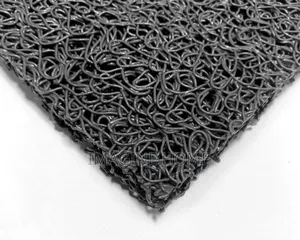 Black P.V.C Spaghetti Carpet Decor