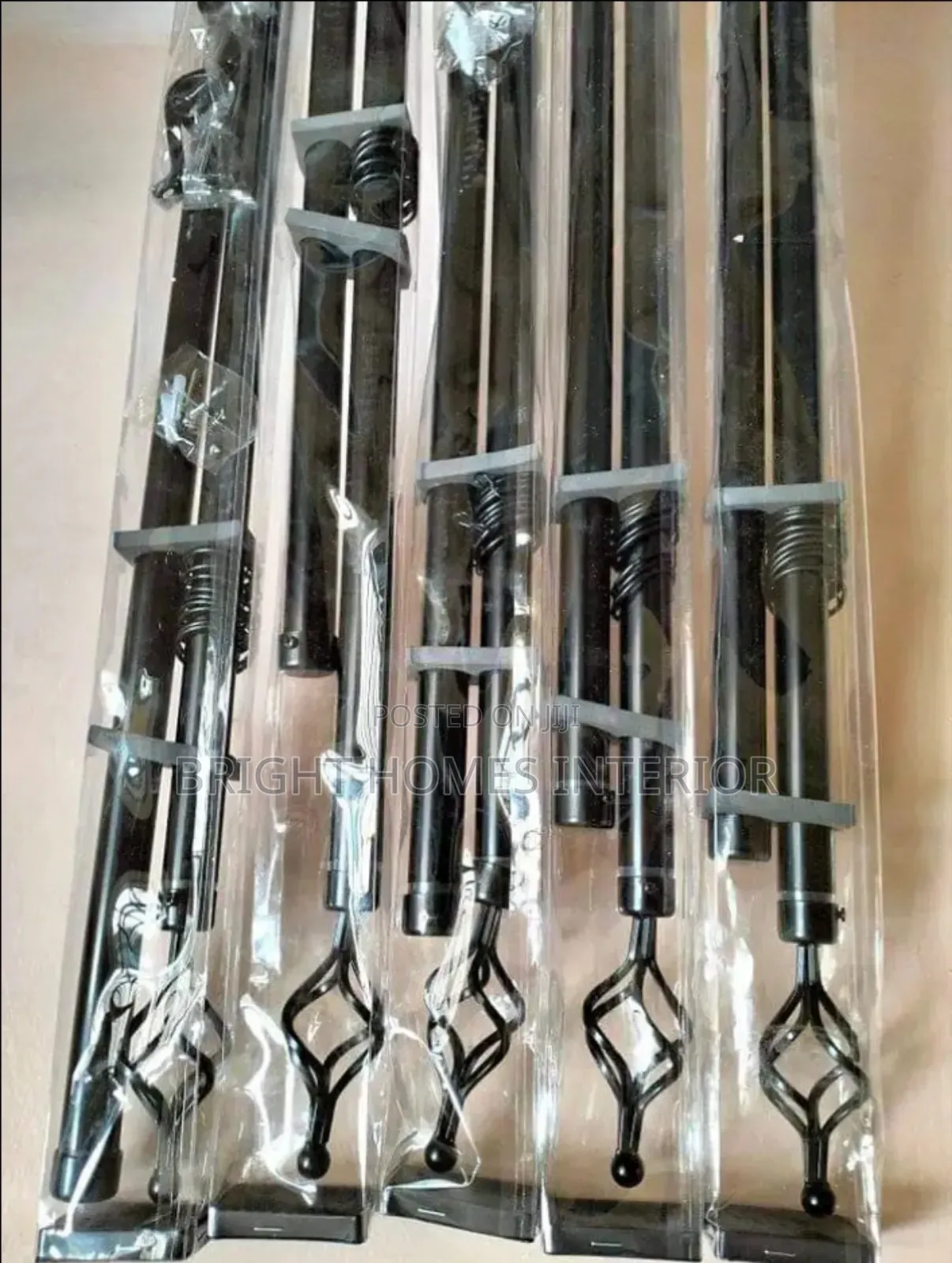 Black Adjustable Affordable Rods 2m Double Curtain Rod