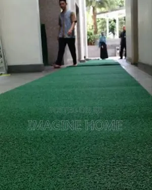 Green P.V.C Spaghetti Carpet Decor Floor