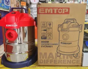 Wet And Dry Vacuum Cleaner 12 Litres Emtop 800 Watts
