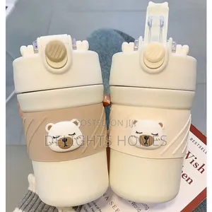Cute Bear 400ml Eco-Friendly Double Wall Vaccum Flask _Dv