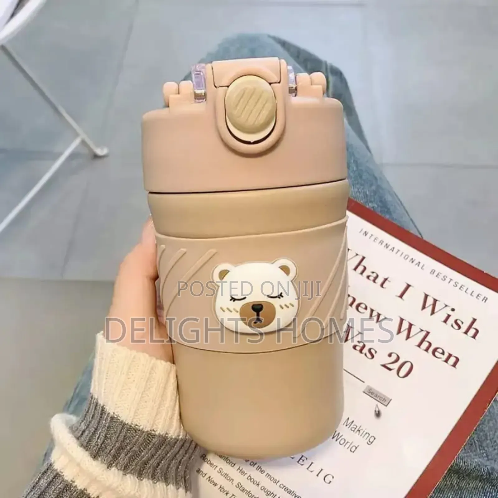 Cute Bear 400ml Eco-Friendly Double Wall Vaccum Flask _Dv