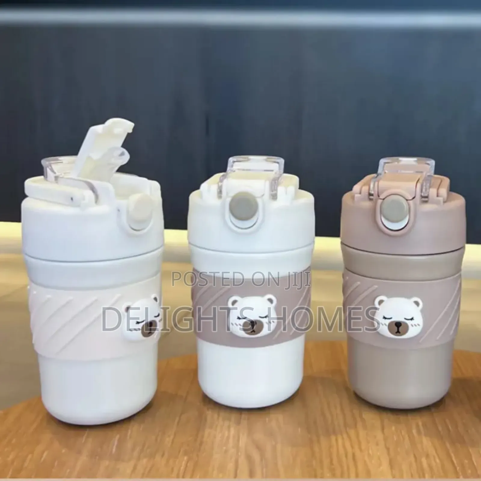 Cute Bear 400ml Eco-Friendly Double Wall Vaccum Flask _Dv