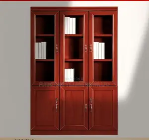 Cabinets:2-Door Mahogany Open Storage Display Unit