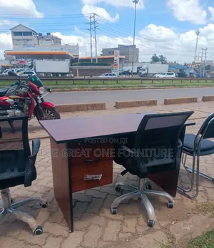 New Modern 1m Office Desk With Mesh Chair Kp9tf