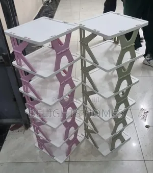 275mm2 X 95cm High 6 Layer Foldable Retracting Shoe Rack