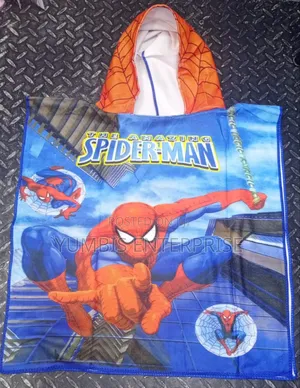 Spider Man Kids Cartoon Themed Hooded Towels