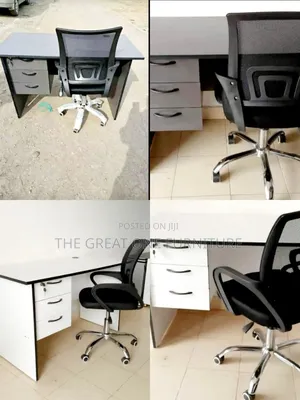 1m Ooffice Desk With Secretarial Mesh Office Chair Hg6t