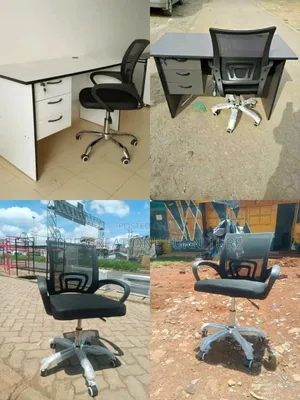 1m Lockable Office Desk With Swivel Mesh Chair Gv5rd