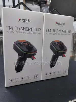 Yesido Y45 43w Pd + Qc3.0 Fm Transmitter Car Charger