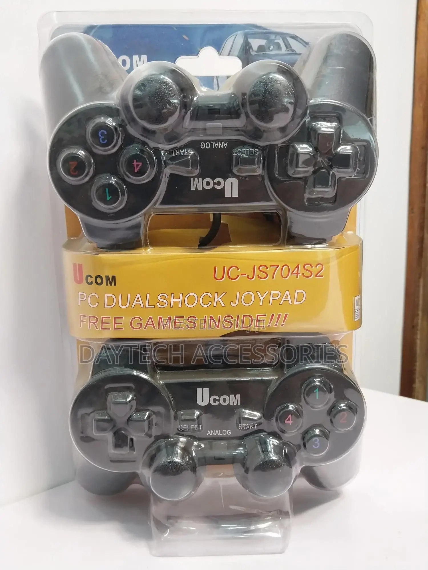 Ucom Uc-Js704s2 Usb Wired Pc Dual Game Pad 2 Game Controller