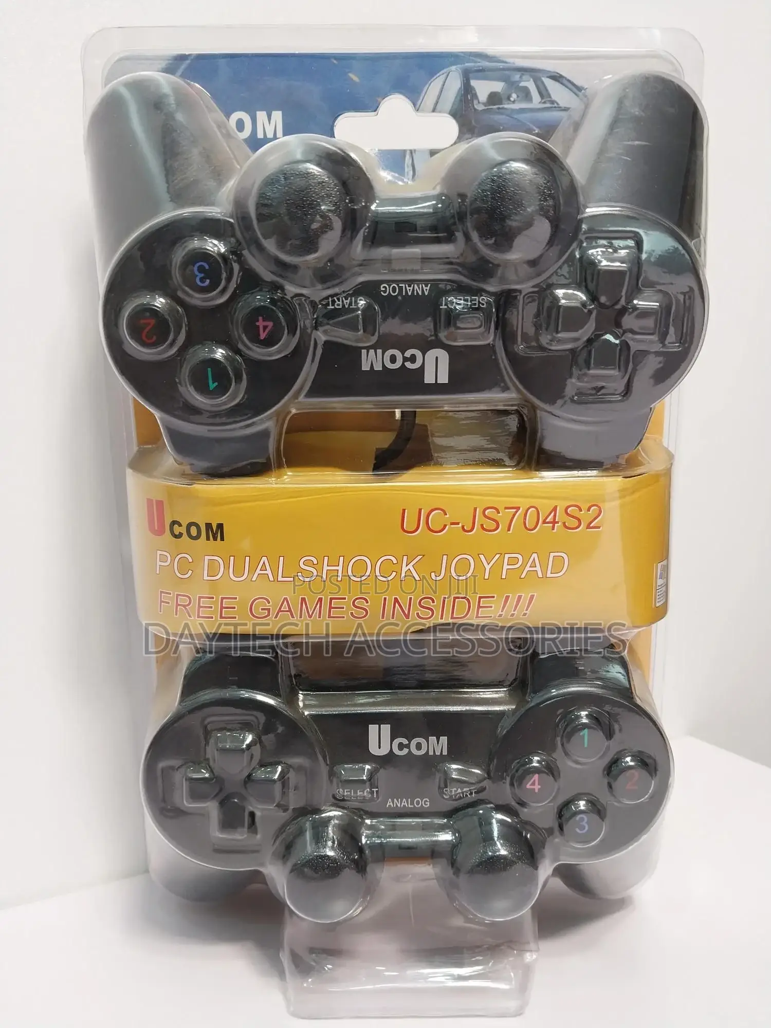 Ucom 2-in-1 Pc Dual Shock Twin Joypad Wired Usb Controller