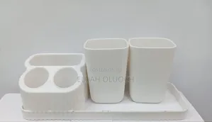 Wall Mounted Luxurious Toothbrush Holder With Two Cups