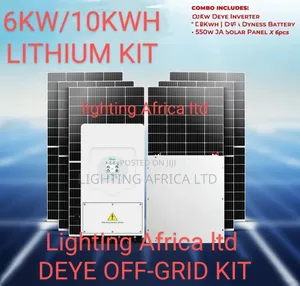 6kva Deye +10kwh Must Lithium Battery Off-Grid System