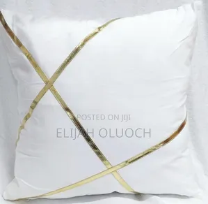 Gold Strip Cushion Covers 
Sizes 45 by 45 Cm