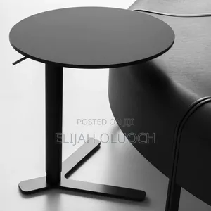 Modern Iron Frame Accent Side Table-