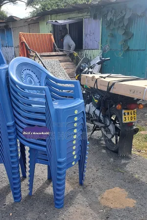 Dull Blue Plastic Chair