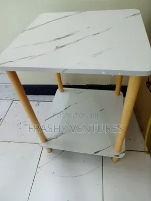 White Marble Multifunctional Bed Side Table