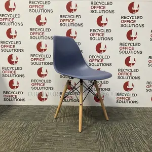 Home Chair: Purple Modernist Canteen Armless Chair